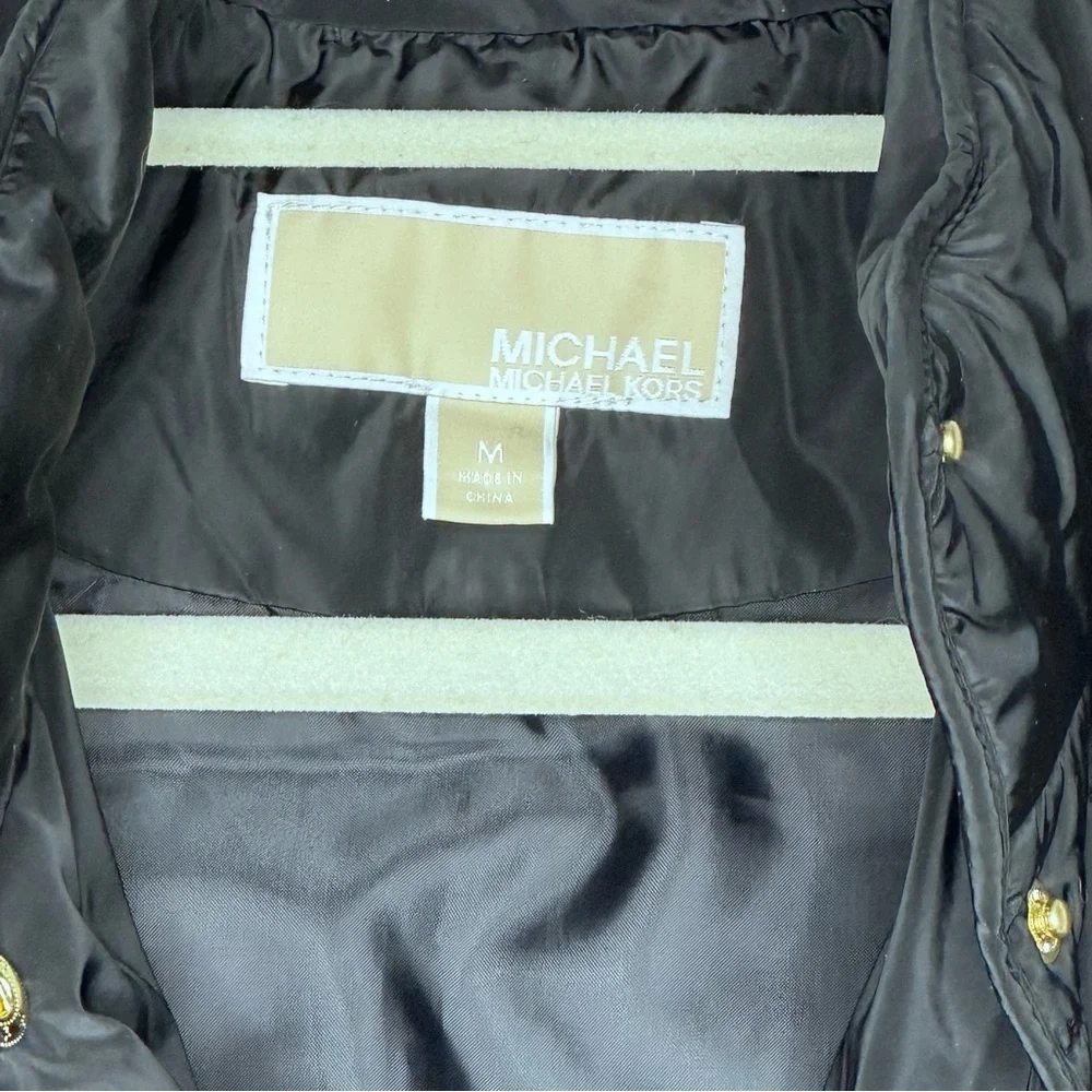 Michael Michael Kors Black Quilted Puffer Vest – Size M
